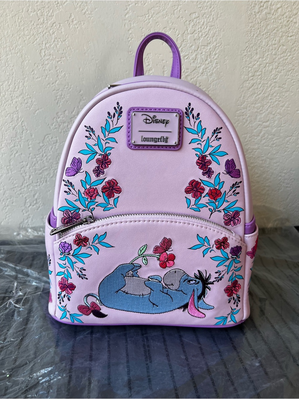 Loungefly Disney Winnie the Pooh Eeyore Floral Embroidered Mini Backpack - NWT